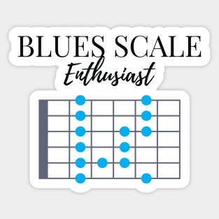 Blues Scale Enthusiast Light Theme Sticker